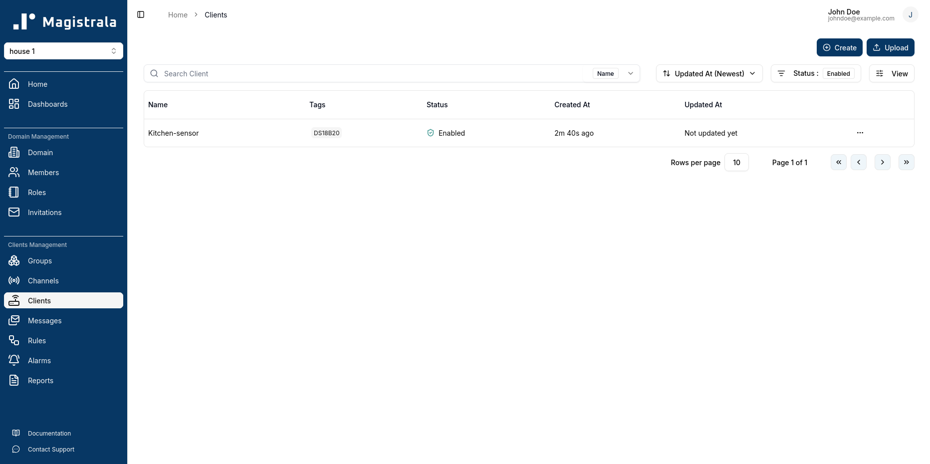 Clients Page